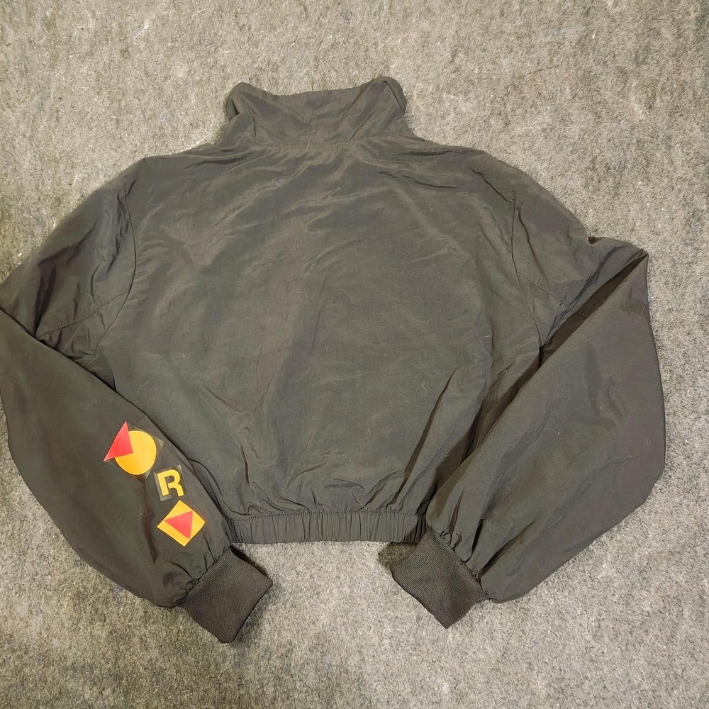 Reebok x Gigi Hadid Womens Black Cropped Bomber Jacket Athleisure Small - Picture 2 of 6